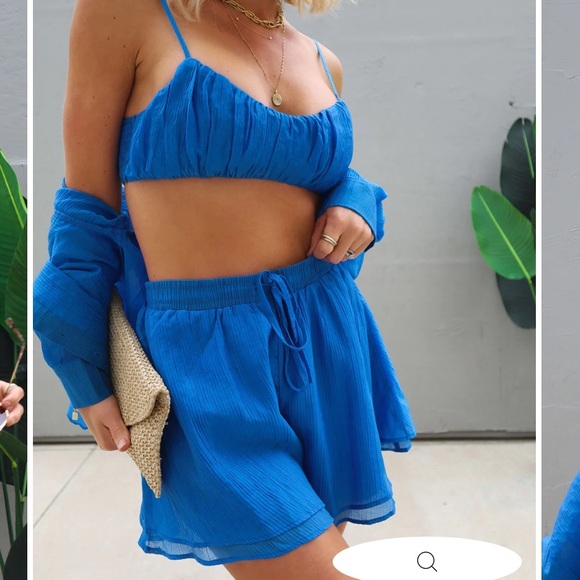 NWT- VICI blue drawstring shorts - Picture 2 of 8